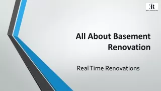 all about basement renovation
