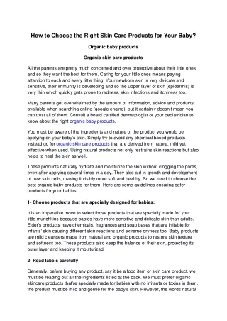 SA-810-ARTICLE-How to Choose the Right Skin Care Products for Your Baby