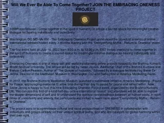 will we ever be able to come together join