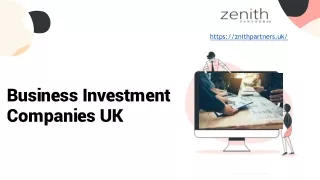 business investment companies uk
