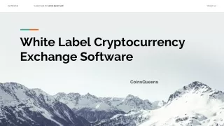 Start your crypto exchange business using White Label Cryptocurrency Exchange So