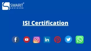 ISI Certification