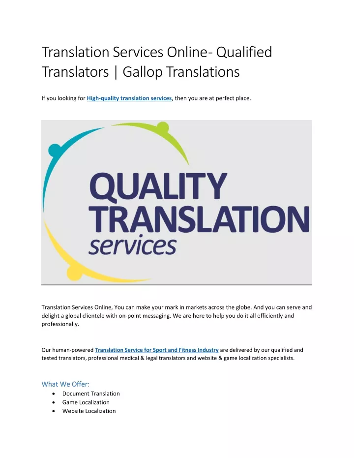 translation services online qualified translators