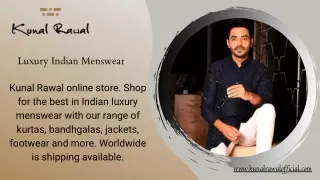 luxury indian menswear
