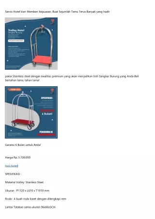 servis hotel kian memberi kepuasan buat sejumlah