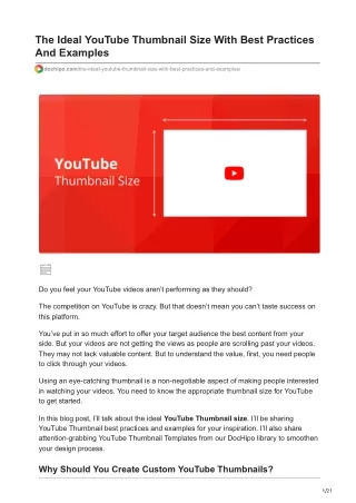 The Ideal YouTube Thumbnail Size With Best Practices And Examples