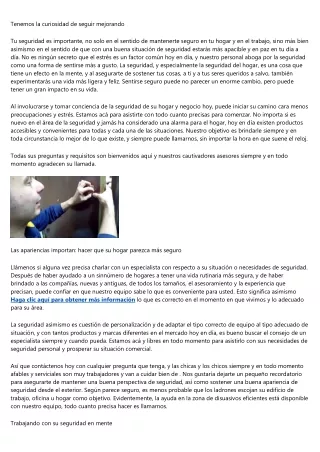 tenemos la curiosidad de seguir mejorando