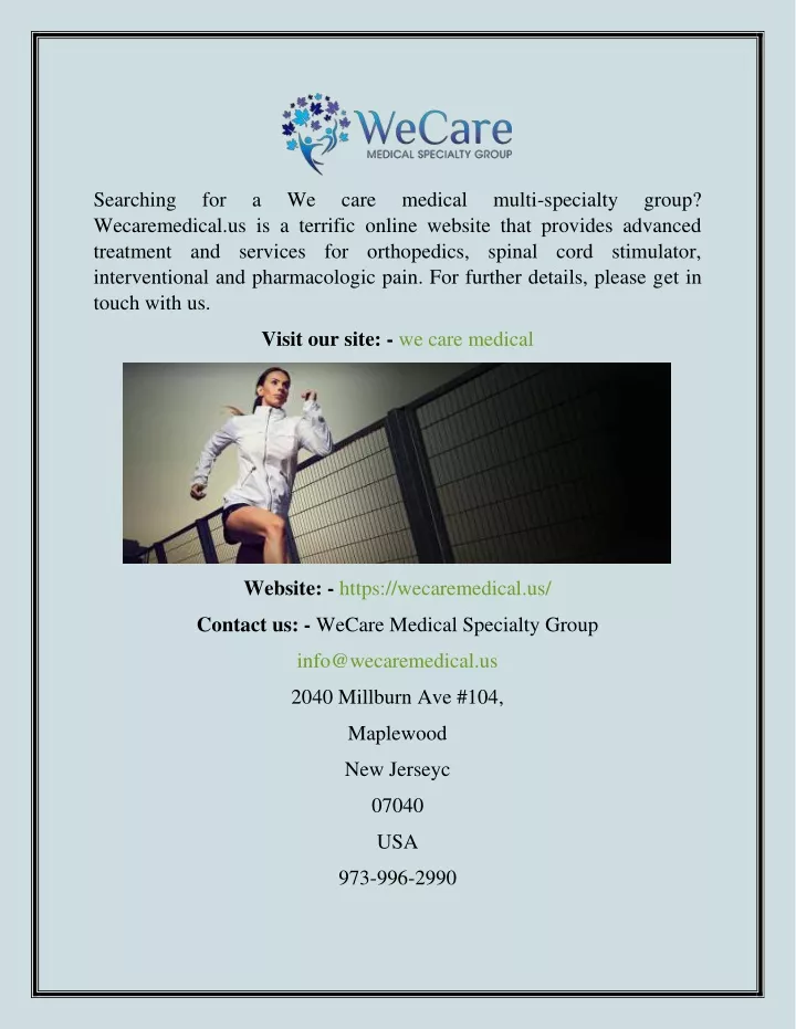 searching wecaremedical us is a terrific online
