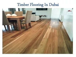 Timber Flooring Dubai