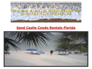 sand castle condo rentals florida