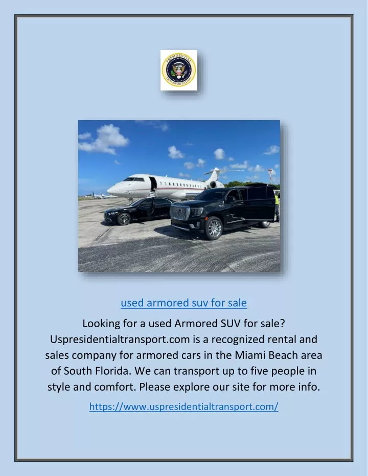 used armored suv for sale