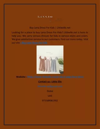 buy lena dress for kids littleelle net