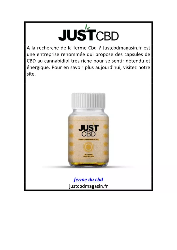 a la recherche de la ferme cbd justcbdmagasin