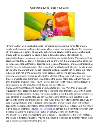 cincinnati bounce book your event
