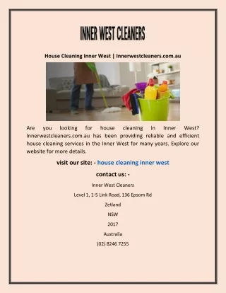 House Cleaning Inner West