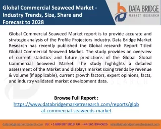 global commercial seaweed market industry trends