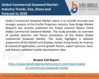 global commercial seaweed market industry trends