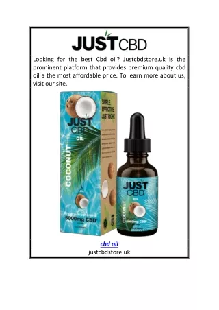 Cbd Oil | Justcbdstore.uk