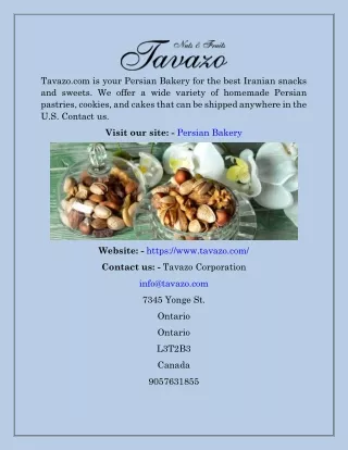 tavazo com is your persian bakery for the best