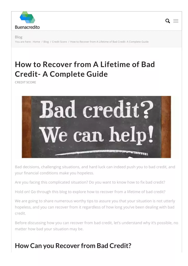 PPT - Https://buena-credito.com/how-much-does-credit-repair-cost ...