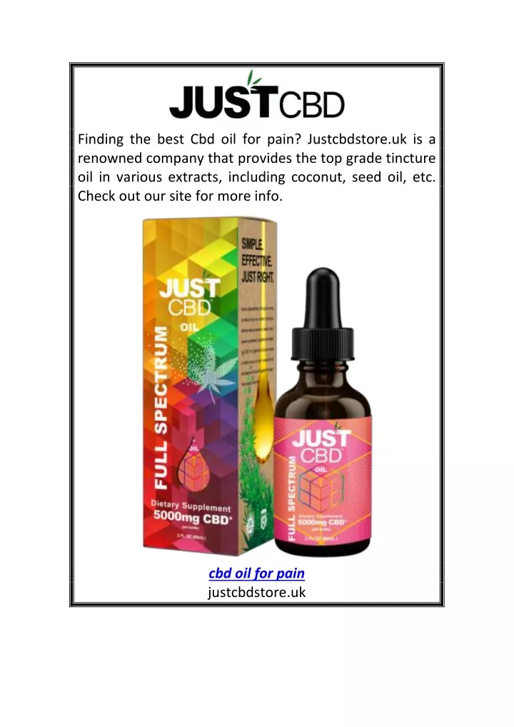 finding the best cbd oil for pain justcbdstore