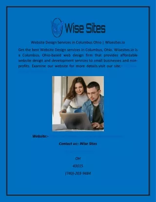 Website Design Services in Columbus Ohio  Wisesites.io