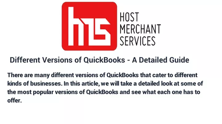 different versions of quickbooks a detailed guide