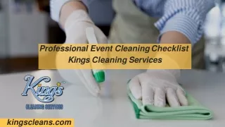 professional event cleaning checklist kings cleaning services