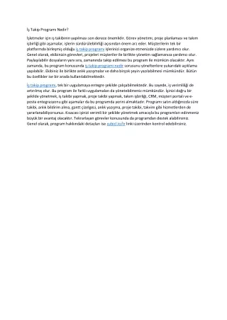 takip program nedir