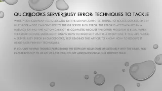quickbooks server busy error techniques to tackle