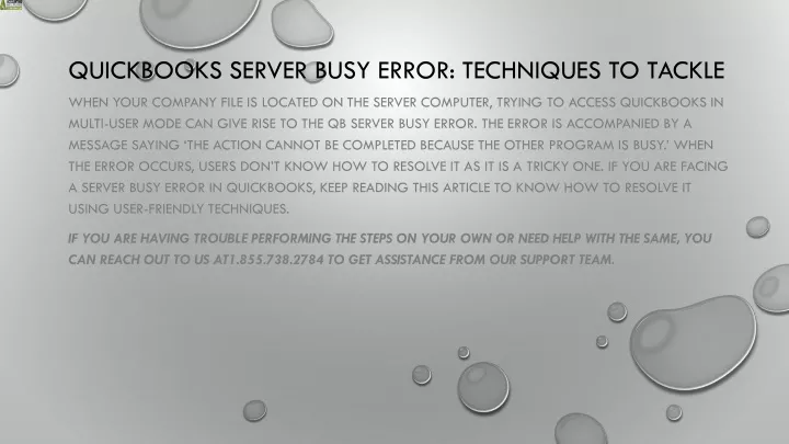 quickbooks server busy error techniques to tackle