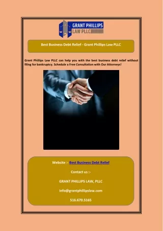 best business debt relief grant phillips law pllc