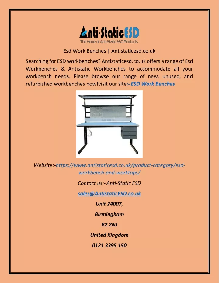 esd work benches antistaticesd co uk