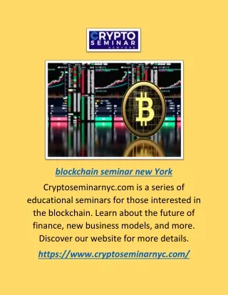 Blockchain Seminar New York | Cryptoseminarnyc.com