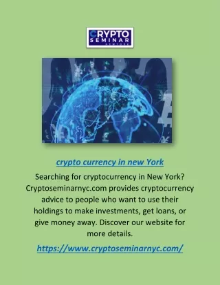 Crypto Currency in New York | Cryptoseminarnyc.com