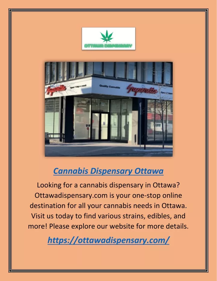 cannabis dispensary ottawa