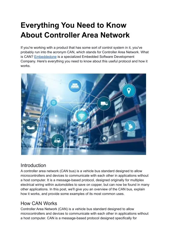 everything you need to know about controller area