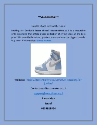 gordon shoes nextsneakers co il