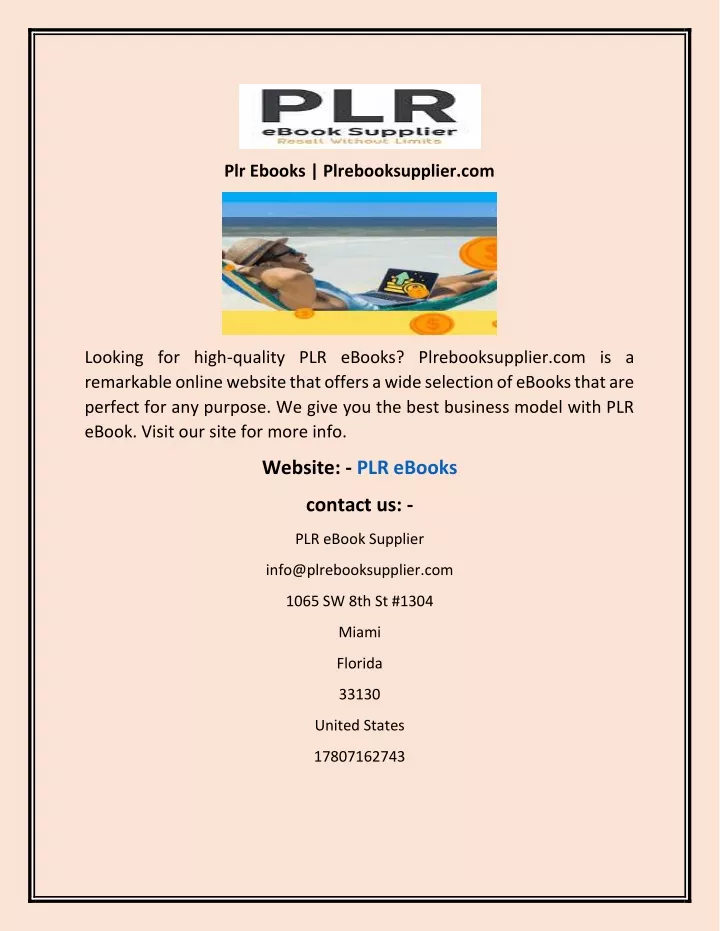 plr ebooks plrebooksupplier com