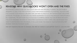 reasons why quickbooks won t open and the fixes