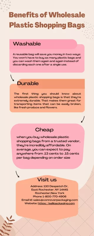 benefits of wholesale plastic shopping bags