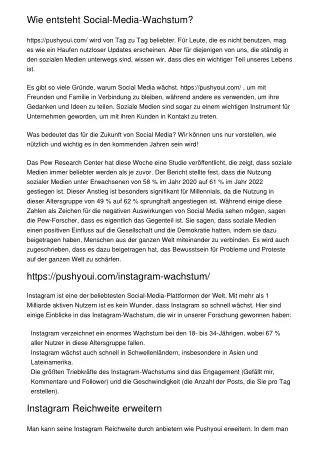 wie entsteht social media wachstum https pushyoui