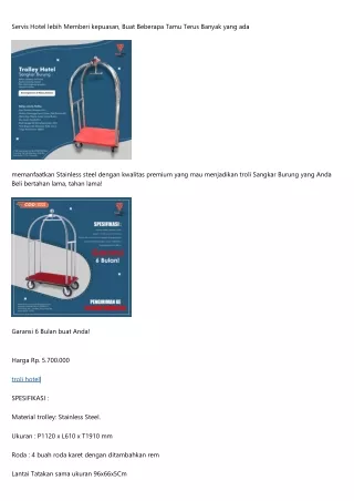 servis hotel lebih memberi kepuasan buat beberapa