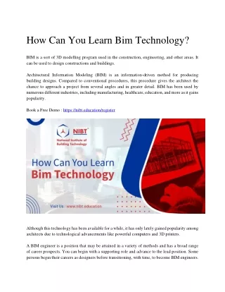 How Can You Learn Bim Engineering