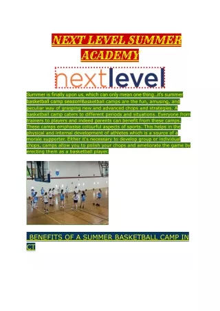 next level summer academy
