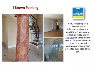 Experts For Interior Painters Services In San Diego - J Brown Painting