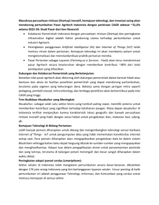 masuknya perusahaan rintisan startup inovatif