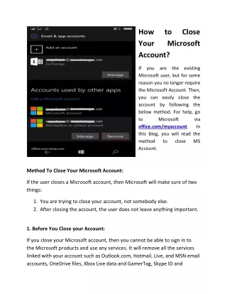 how your account