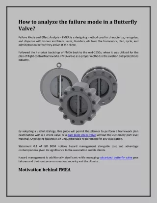 how to analyze the failure mode in a butterfly