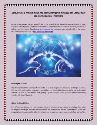 here are the 5 ways in which the best astrologer